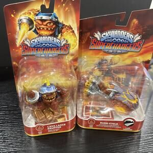 Burn Cycle Fire Vehicle & Lava Lance Eruptor Fig Skylanders Superchargers. BA21